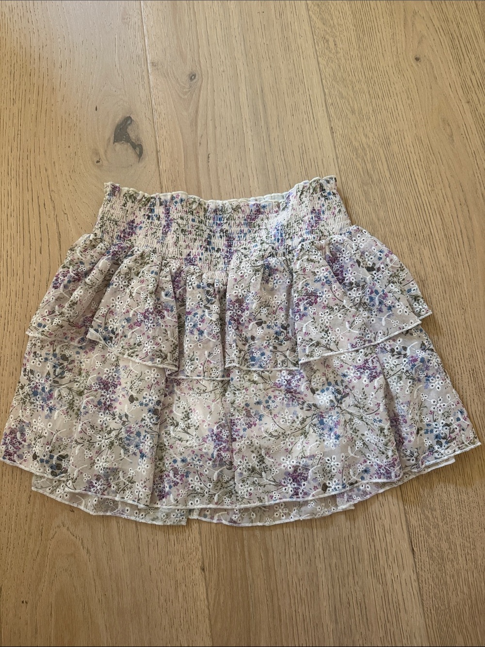 Katie J NYC TWEEN BIANCA PRINTED TIERED RUFFLE SKIRT